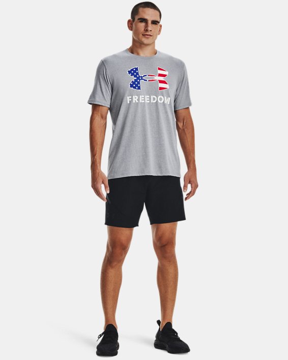Men's UA Freedom Logo T-Shirt, Gray, pdpMainDesktop image number 2